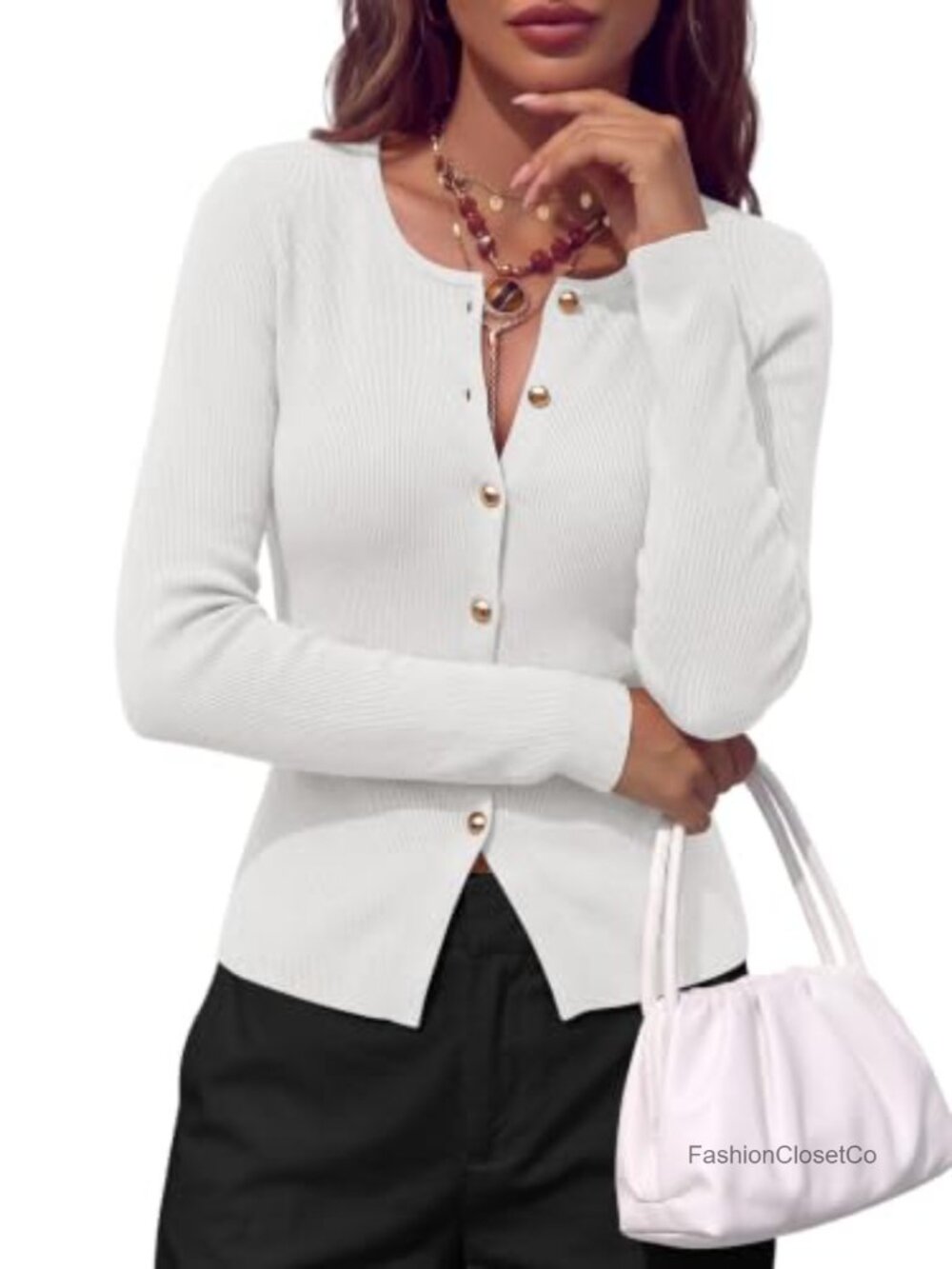 PRETTYGARDEN Lightweight Ribbed Knit Button Front Cardigan Sweater Women Fall